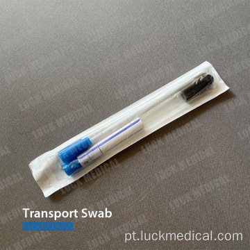 Swab descartável de transporte com gel de carvão